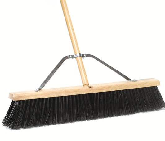 Blysk Indoor/Outdoor Heavy Duty Wooden Broom Brush, Sweeper, Head Replacement Soft Bristles, Great Use for Home, Kitchen, Room, Office, Patio, Deck